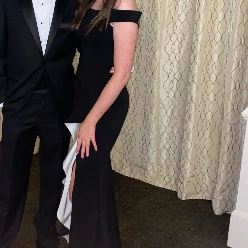 Off the Shoulder Black Dress